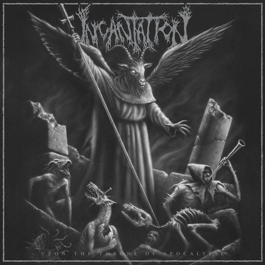 Incantation "Upon the Throne of Apocalypse (Reissue)" 12"  Black Ice with Splatter